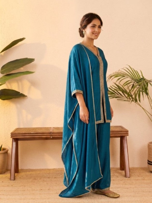 Anaita Teal Stylish Readymade Co-Ords Set - Dista