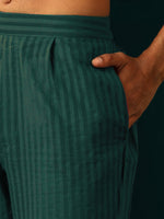 Thumbnail for trueBrowns Men's Turquoise Dobby Co-ord Set - Distacart