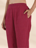 Thumbnail for trueBrowns Carrot Cotton Dobby Sleeveless Co-ord Set - Distacart