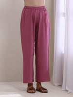 Thumbnail for trueBrowns Onion Pink Dobby Anarkali Pant Set - Distacart