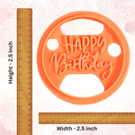 Thumbnail for celebration stencils toppers cutters celebration topper cutter happy birthday 01