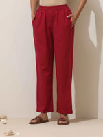Thumbnail for trueBrowns Grey Cotton Linen Kurta Pant Set