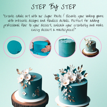 confect teal sugarpaste br b 250 gms b