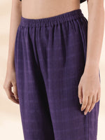 Thumbnail for trueBrowns Turquoise Cotton Dobby Sleeveless Kurta Pant Set - Distacart