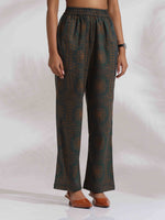 Thumbnail for trueBrowns Green Cotton Print Shirt Top & Pants Co-ord Set