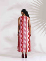 Thumbnail for trueBrowns Pink Cotton Abstract Print Dress