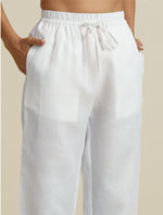 Thumbnail for trueBrowns White Cotton Blend Co-ord Set