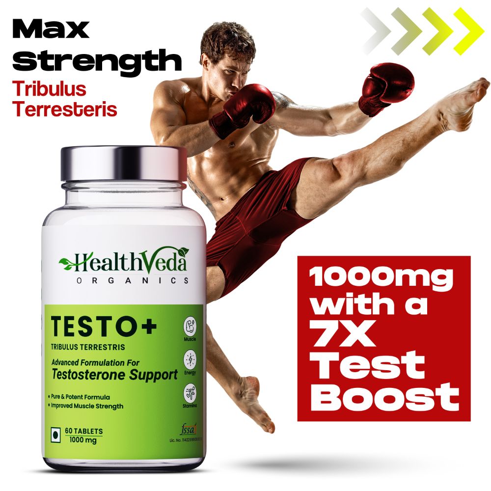 Health Veda Organics Plant Based Testo+ Veg Tablets - Distacart