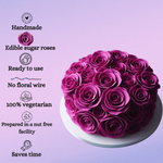 Thumbnail for sugar roses for cake cupcake decoration fuchsia pink 120 gms