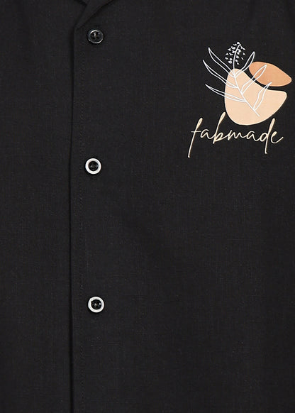Fabmade Noir Emblem Shirt - Distacart