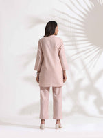 Thumbnail for trueBrowns Light Pink Slub Co-ord Set