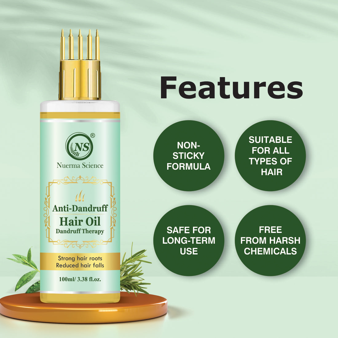 Nuerma Science Anti-Dandruff Oil | Rejuvenate Your Scalp, Rediscover Confidence - Distacart