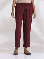 Thumbnail for trueBrowns Maroon Dobby Kurta Set