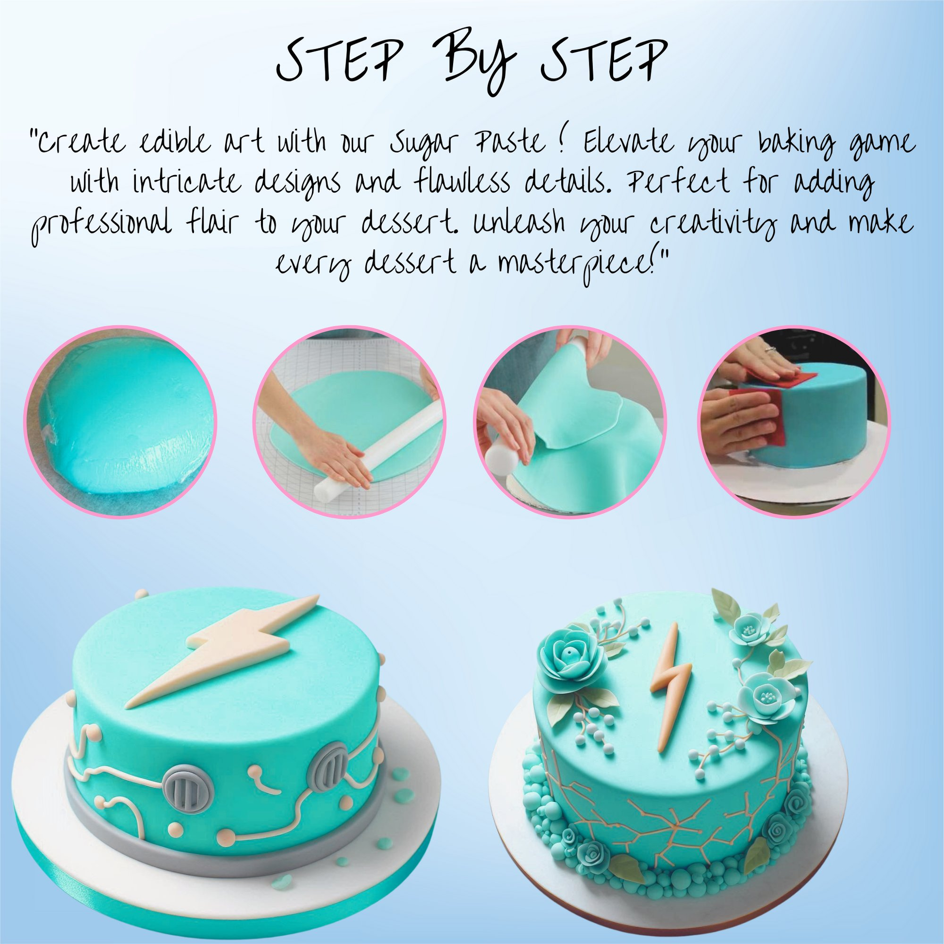 confect electric blue sugarpaste br b 250 gms b