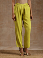 Thumbnail for trueBrowns Lime Modal Satin Boxy Fit High-Low Co-Ord Set - Distacart