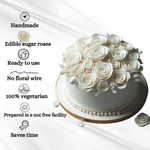 Thumbnail for sugar flowers for cake cupcake decoration white 120 gms