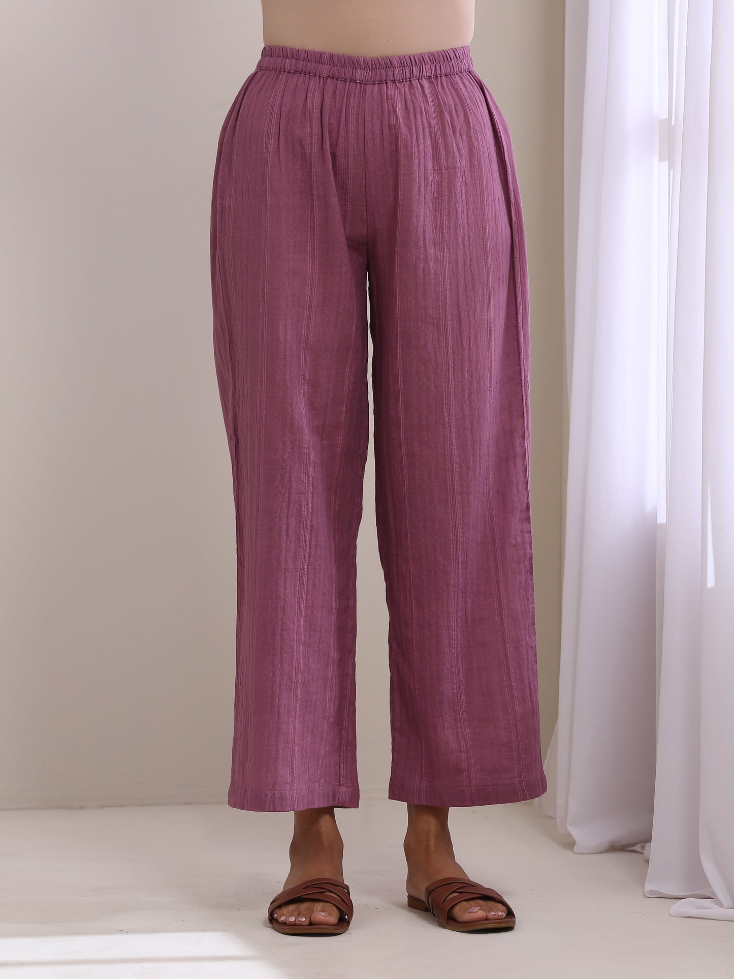 trueBrowns Onion Pink Dobby Angrakha Pant Set - Distacart