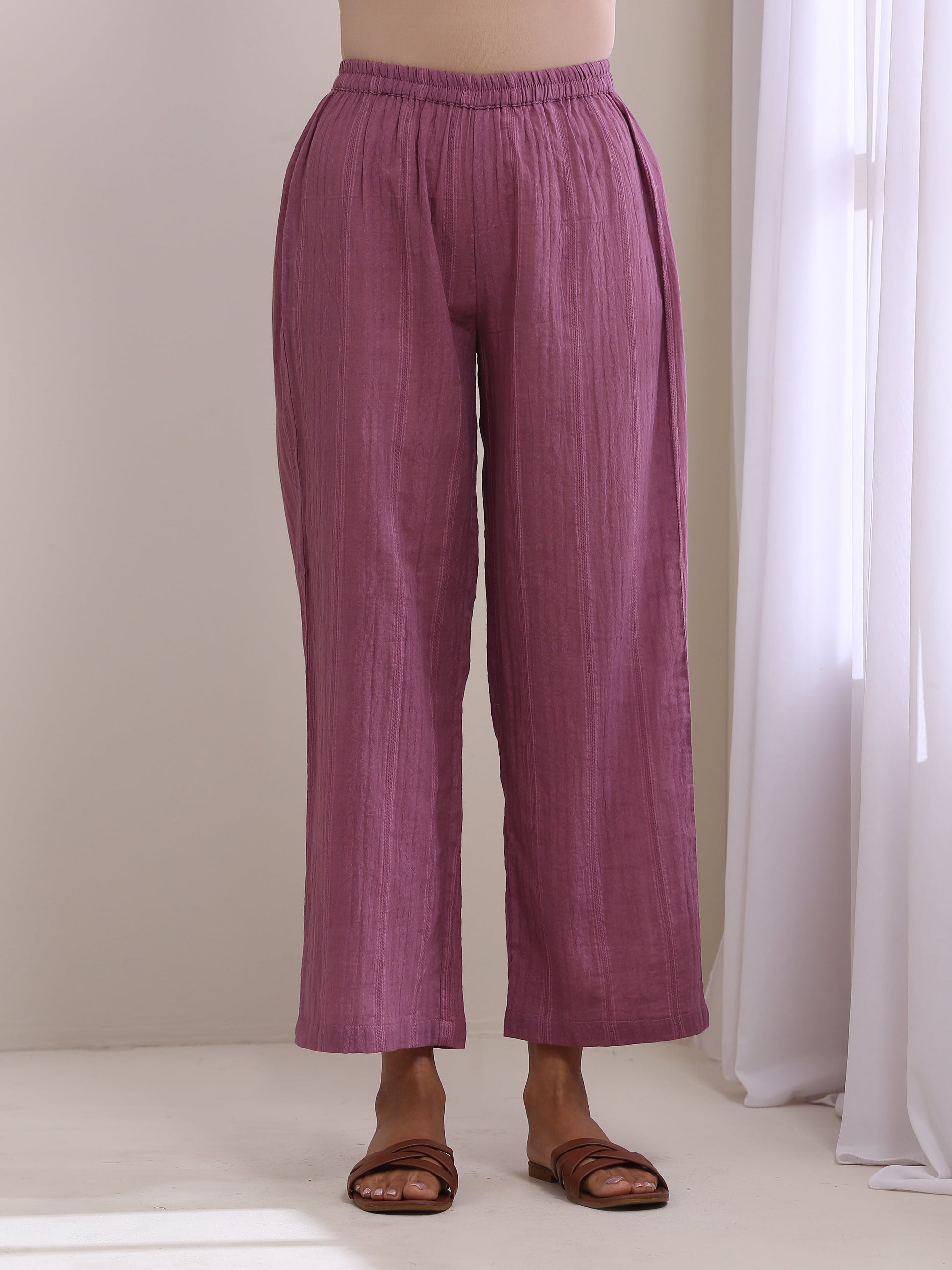 trueBrowns Onion Pink Dobby Angrakha Pant Set - Distacart