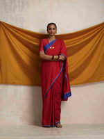 Thumbnail for trueBrowns Red Silk Ready To Wear Saree