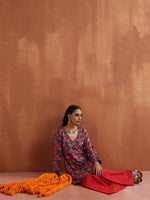 Thumbnail for trueBrowns Pink Print Sharara Set - Distacart