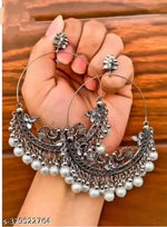 Thumbnail for Tehzeeb Creations Women's Silver Colour Combo Pack Of 2 Earring - Distacart