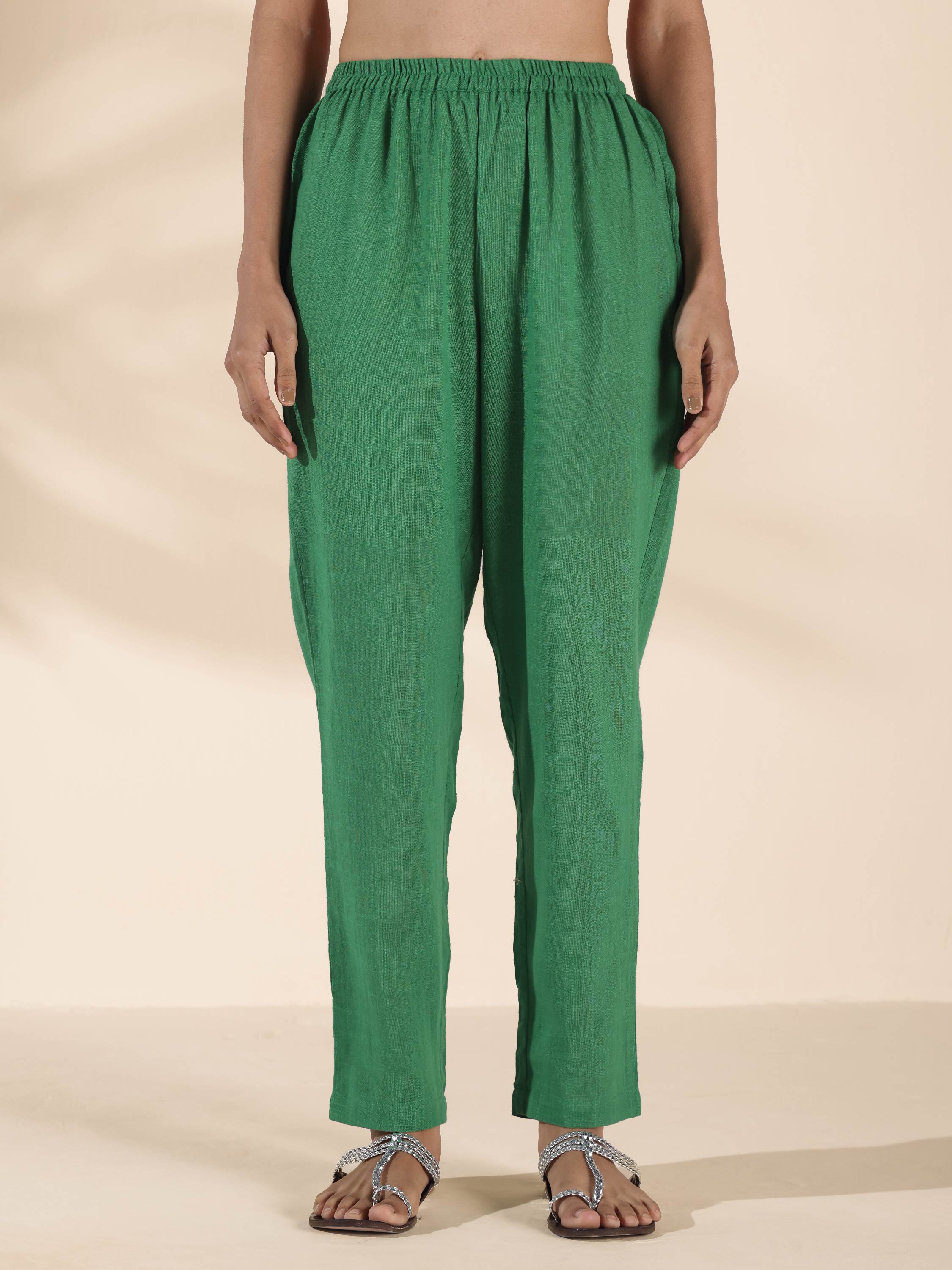 trueBrowns Green Cotton Relaxed Co-ord Set - Distacart