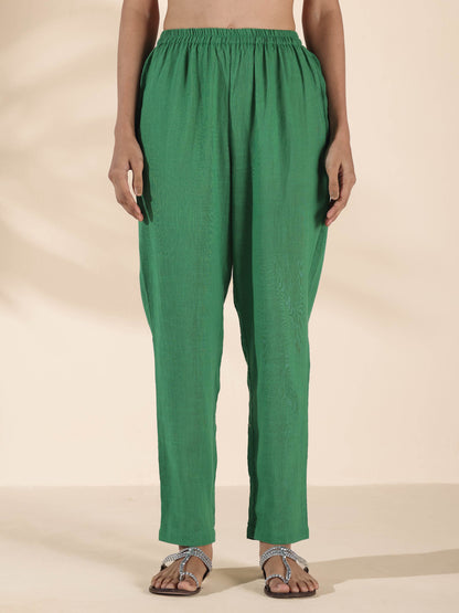 trueBrowns Green Cotton Relaxed Co-ord Set - Distacart