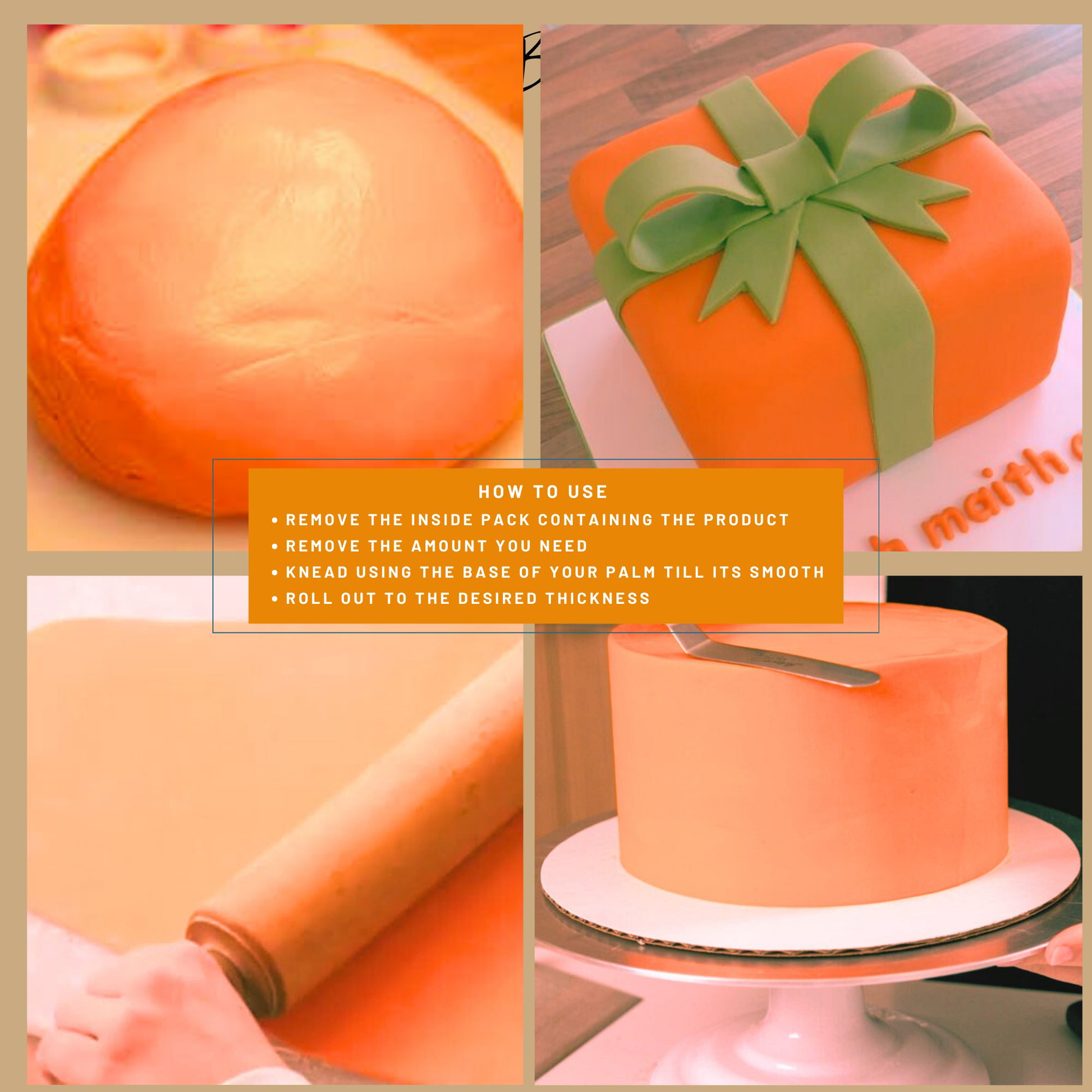 confect fluorescent orange sugarpaste br b 1 kg b