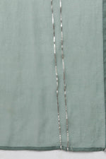 Thumbnail for Ahika Teal Poly Silk Embroidered Kurta Trousers With Dupatta
