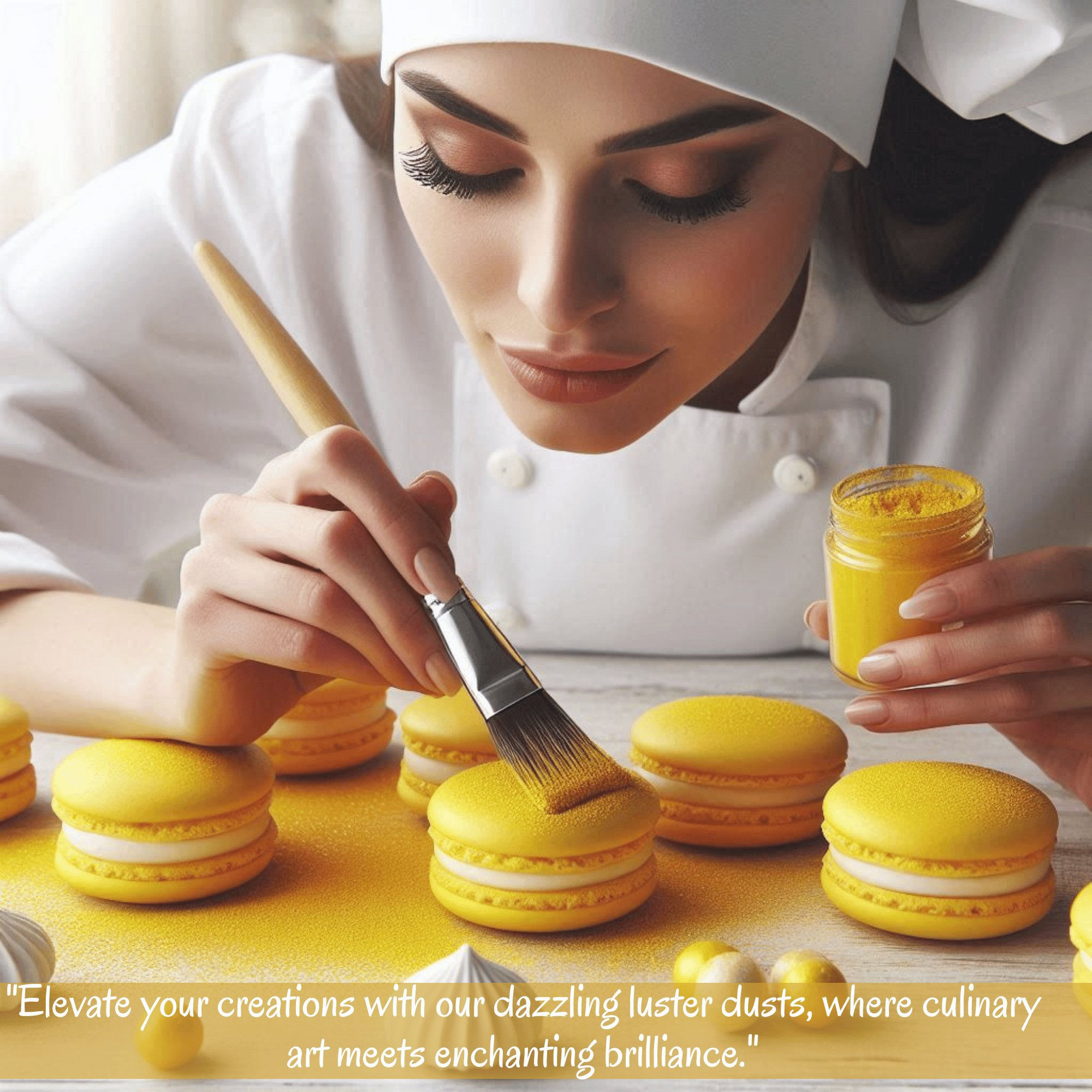 marigold yellow edible luster dust 5 gms