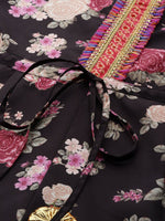 Thumbnail for Ahalyaa Printed Crepe Basic Jumpsuit With Lace Inserts - Distacart