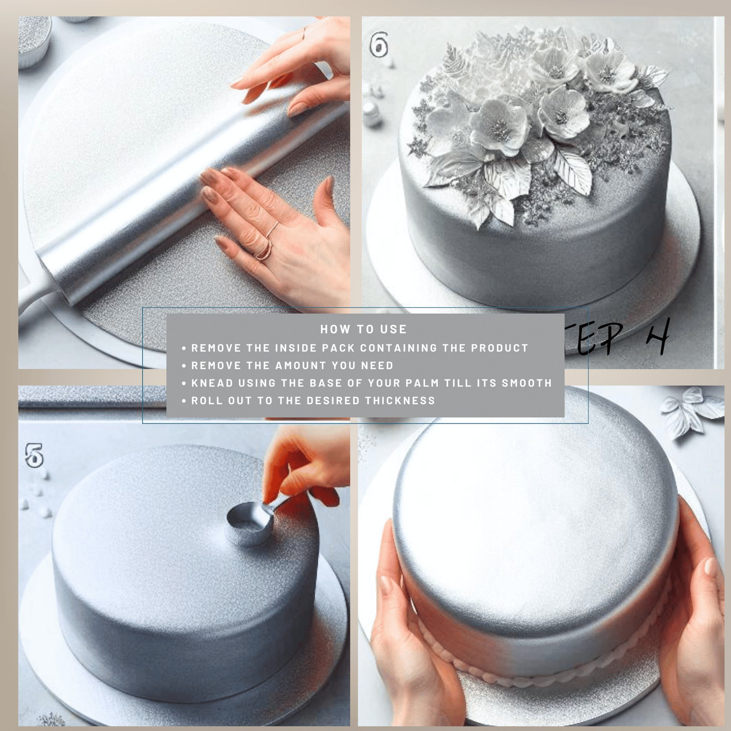 confect shimmering silver sugar paste br b 900 gms b