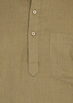 Thumbnail for Fabmade Olive Dune Linen Short Kurta Co-Ord Set - Distacart