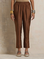 Thumbnail for trueBrowns Brown Silk Kurta Set - Distacart