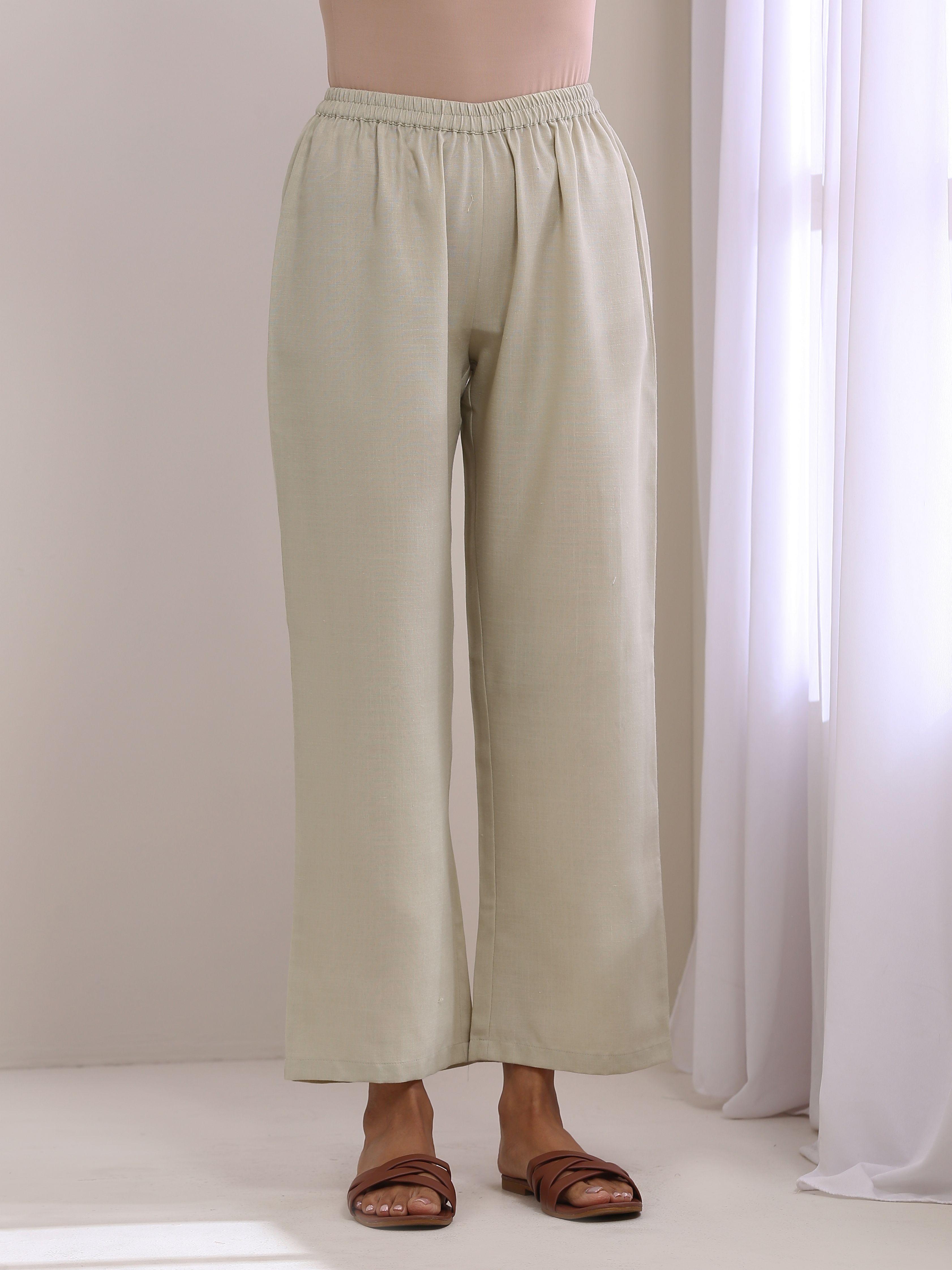 trueBrowns Light Grey Slub Co-Ord Set - Distacart