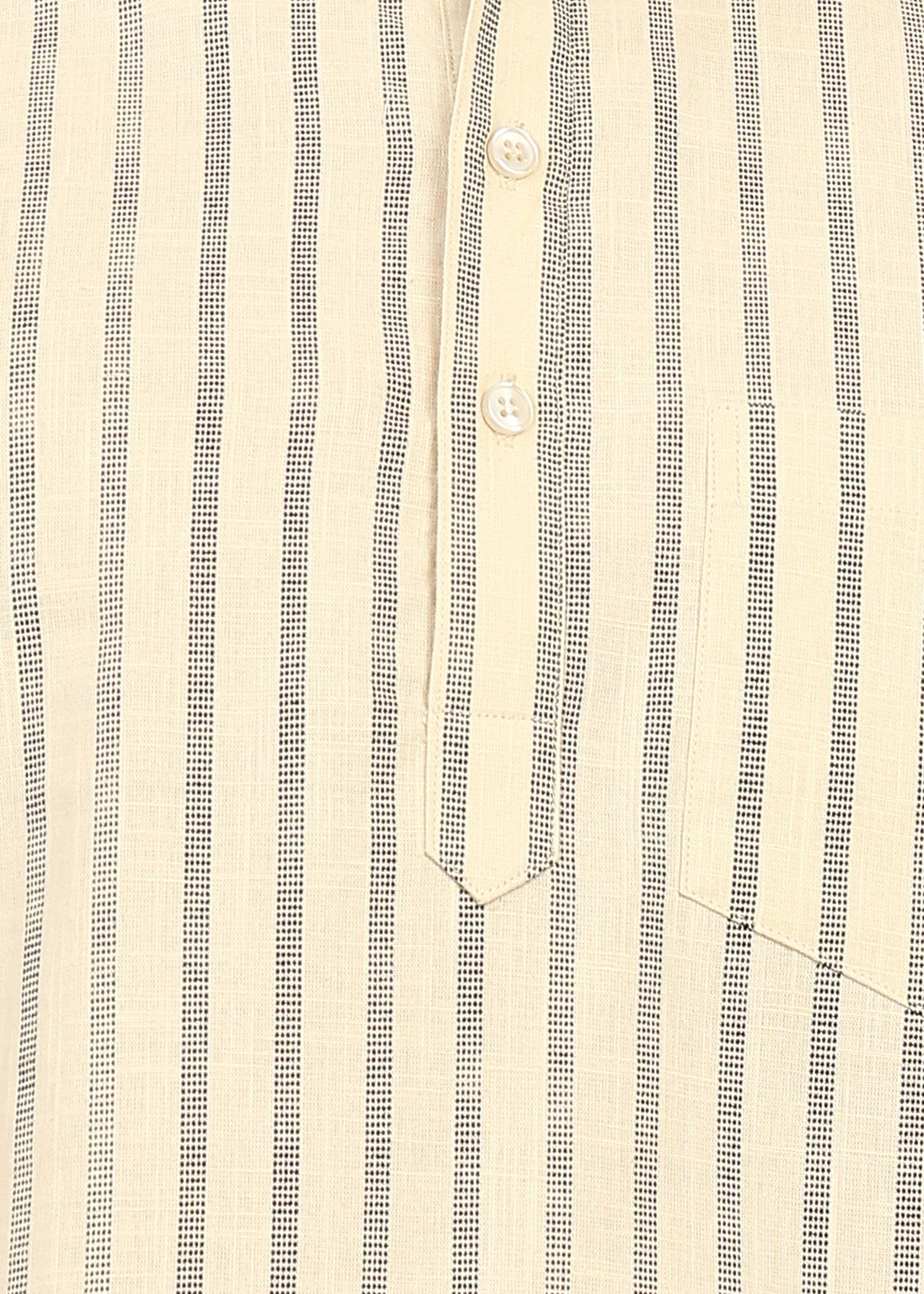 Fabmade Sandline Stripe Linen Kurta - Distacart
