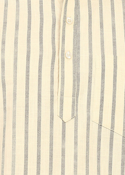 Fabmade Sandline Stripe Linen Kurta - Distacart