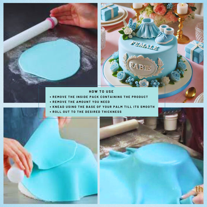 baby blue sugarpaste 1 kg