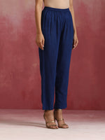Thumbnail for trueBrowns Blue Cotton Dobby Kurta Set - Distacart