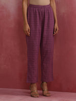 Thumbnail for trueBrowns Cola Cotton Dobby Pleated Kurta Set