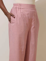 Thumbnail for trueBrowns Pink Cotton Linen Co-Ord Set