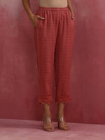 Thumbnail for trueBrowns Peach High low Cotton Dobby Kurta Set - Distacart