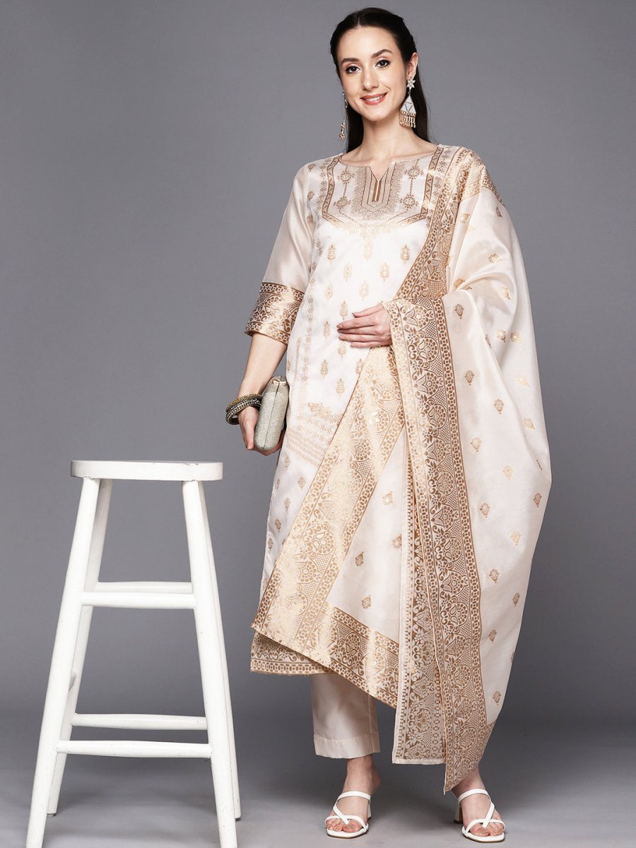 Ahalyaa Woven Design Ethnic Motifs Unstitched Dress Material - Distacart