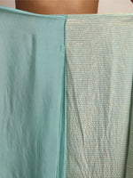 Thumbnail for trueBrowns Blue Gold Lurex Ready To Wear Saree