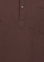 Thumbnail for Fabmade Cocoa Drift Linen Kurta Set - Distacart