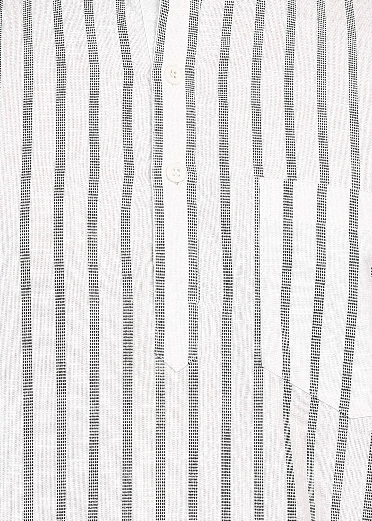 Fabmade Driftline Stripe Linen Short Kurta - Distacart