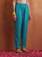 Thumbnail for trueBrowns Purple Print A-line Kurta Set - Distacart