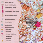 Thumbnail for confect girls baby shower sprinkles mix heart teddy baby feed bottle baby feet sprinkles pack of 5 baby shower 17