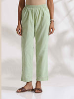 Thumbnail for trueBrowns Green Cotton Floral Embroidered Co-ord Set