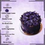 Thumbnail for sugar roses for cake cupcake decoration purple 120 gms